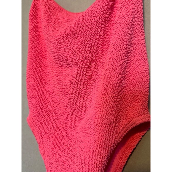 Bond-Eye Low Palace Textured Open Back One Piece Swimsuit in Guava One Size - Picture 4 of 6